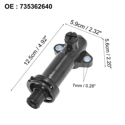 Harfington Schwarzer Motorthermostat Kunststoff Metall 11717787870 für Fahrzeug