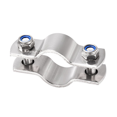 Harfington Uxcell Wall Mount Ceiling Mount Pipe Support 304 Stainless Steel Pipe Bracket Clamp