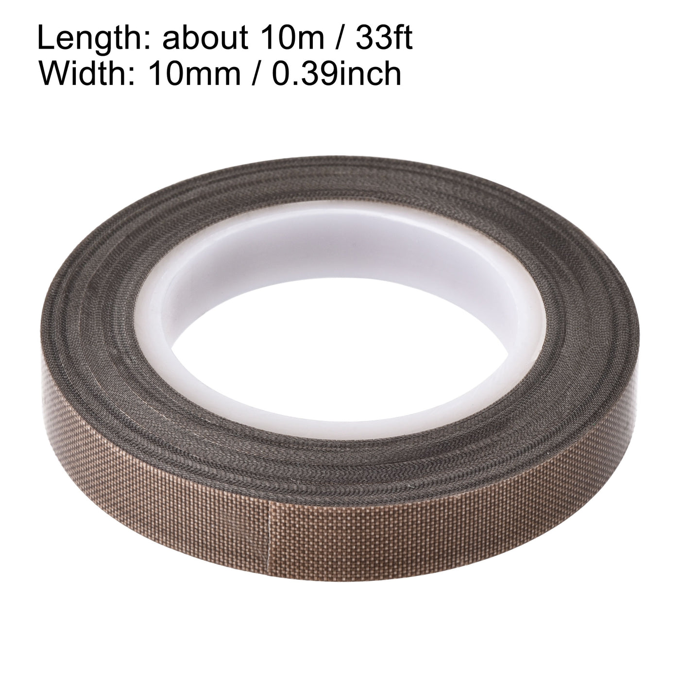 uxcell Uxcell Heat Resistant Tape High Temperature Heat Transfer Tape PTFE Film Adhesive Tape 10mm Width 10m 33ft Length Brown