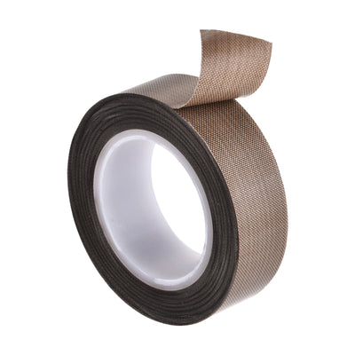 Harfington Uxcell Heat Resistant Tape High Temperature Tape PTFE Film Adhesive Tape 19mm Width 10m 33ft Length Brown