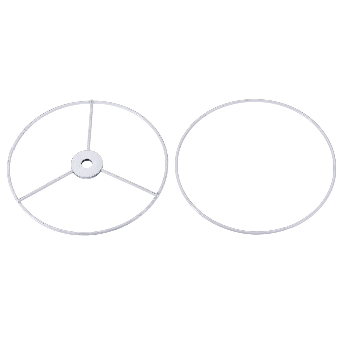 uxcell Uxcell Lamp Shade Ring, 150mm Dia. Lampshade Holder Frame for Connecting Lamps Harp, Baked Coating Iron 1 Set