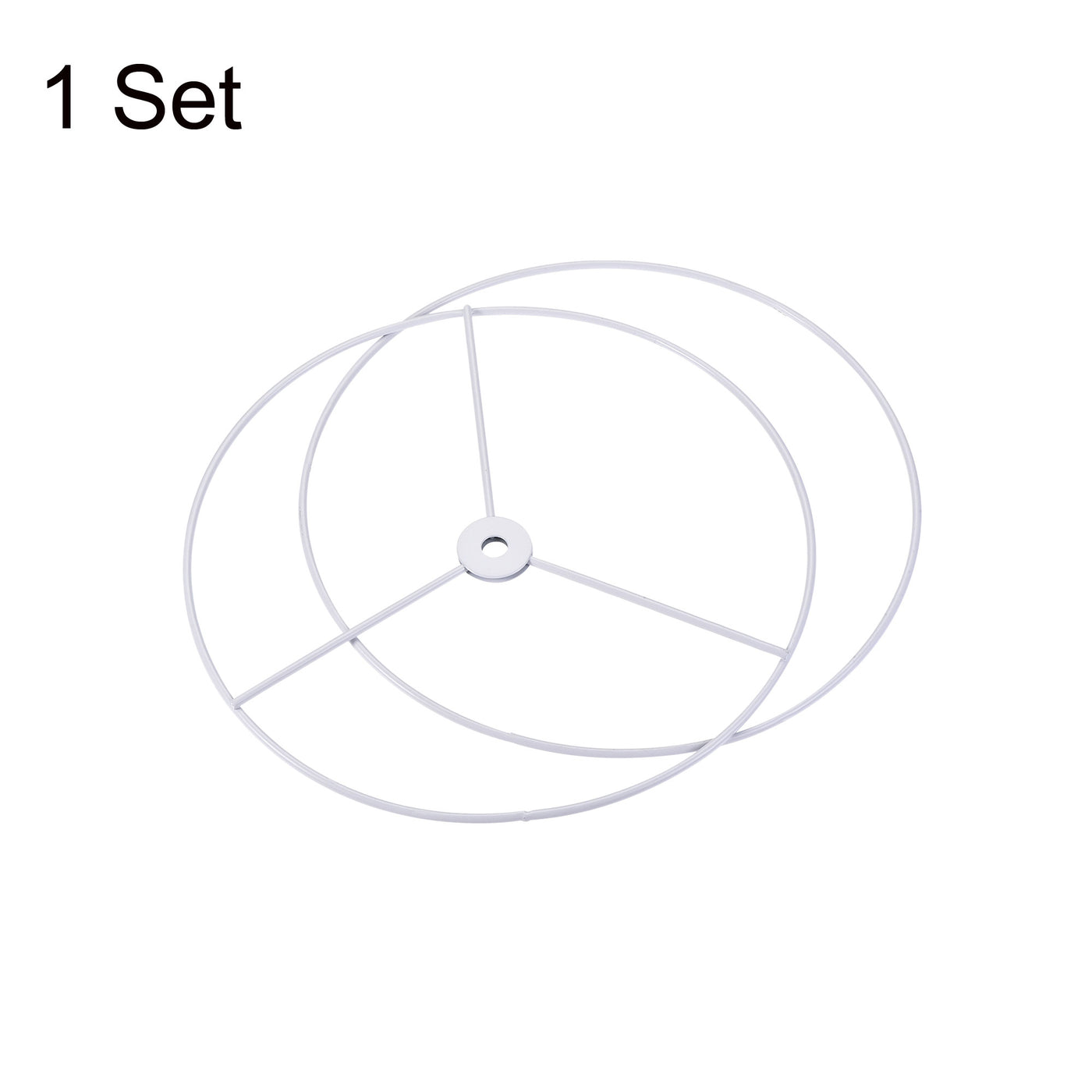 uxcell Uxcell Lamp Shade Ring, 250mm Dia. Lampshade Holder Frame for Connecting Lamps Harp, Baked Coating Iron 1 Set