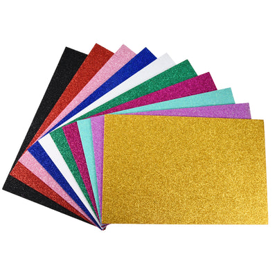 Harfington Colorful EVA Glitter Foam Sheets 7.8 x 11.8 Inch 2mm Thickness 1 Set