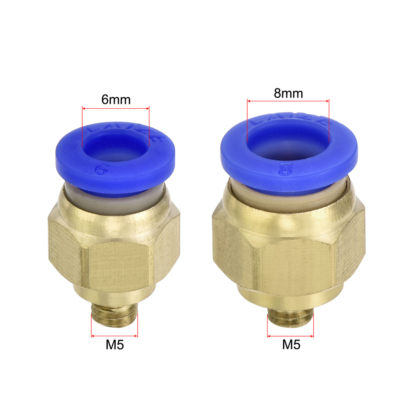 Uxcell Uxcell Pneumatic Air Cylinder 16mm Bore 75mm Stroke with Y Connector and Quick Fittings, MAL 16x75, for Automatic Equipment