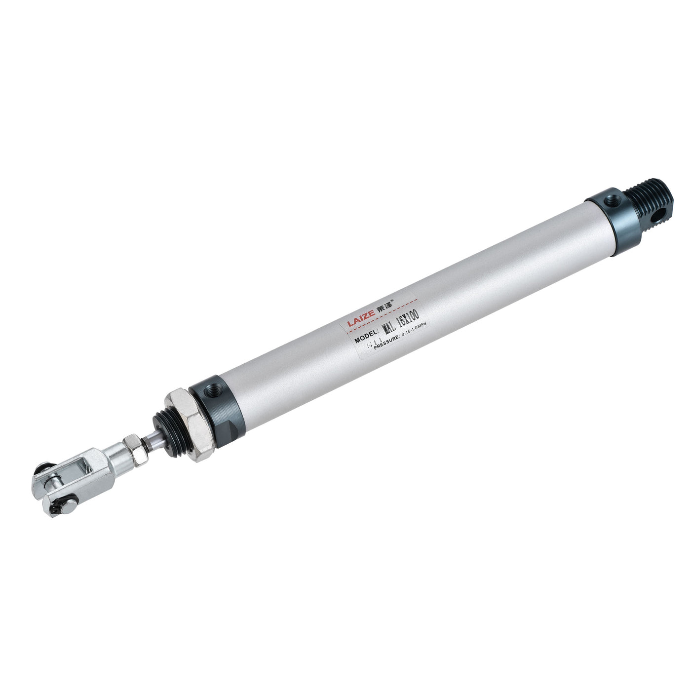 Uxcell Uxcell Pneumatic Air Cylinder 16mm Bore 75mm Stroke with Y Connector and Quick Fittings, MAL 16x75, for Automatic Equipment