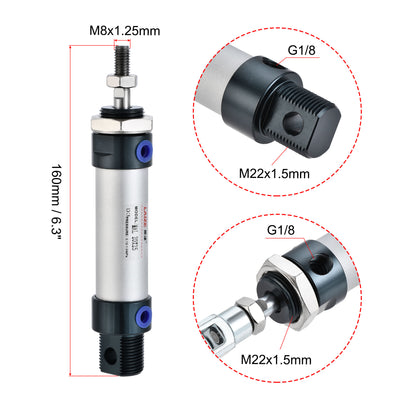 Harfington Uxcell Pneumatic Air Cylinder Y Connector Quick Fittings