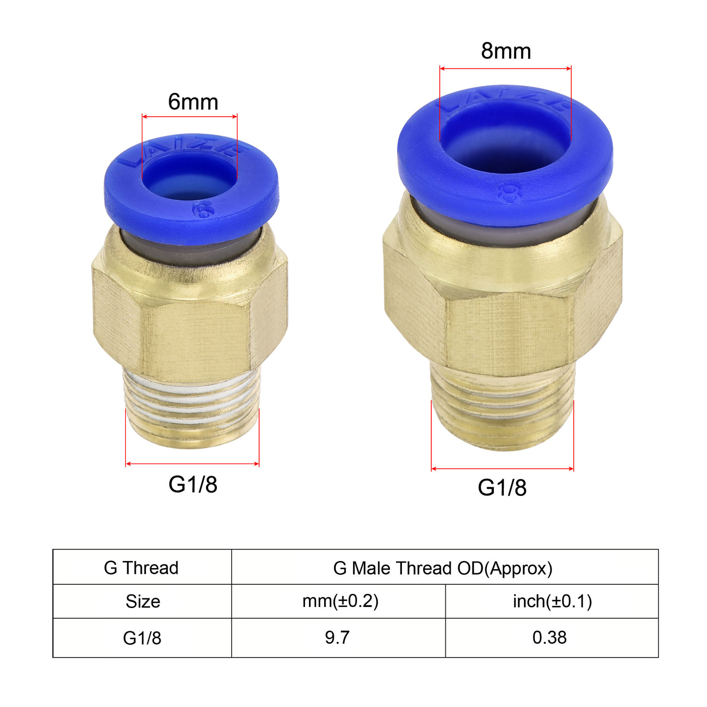 uxcell Uxcell Pneumatic Air Cylinder Y Connector Quick Fittings