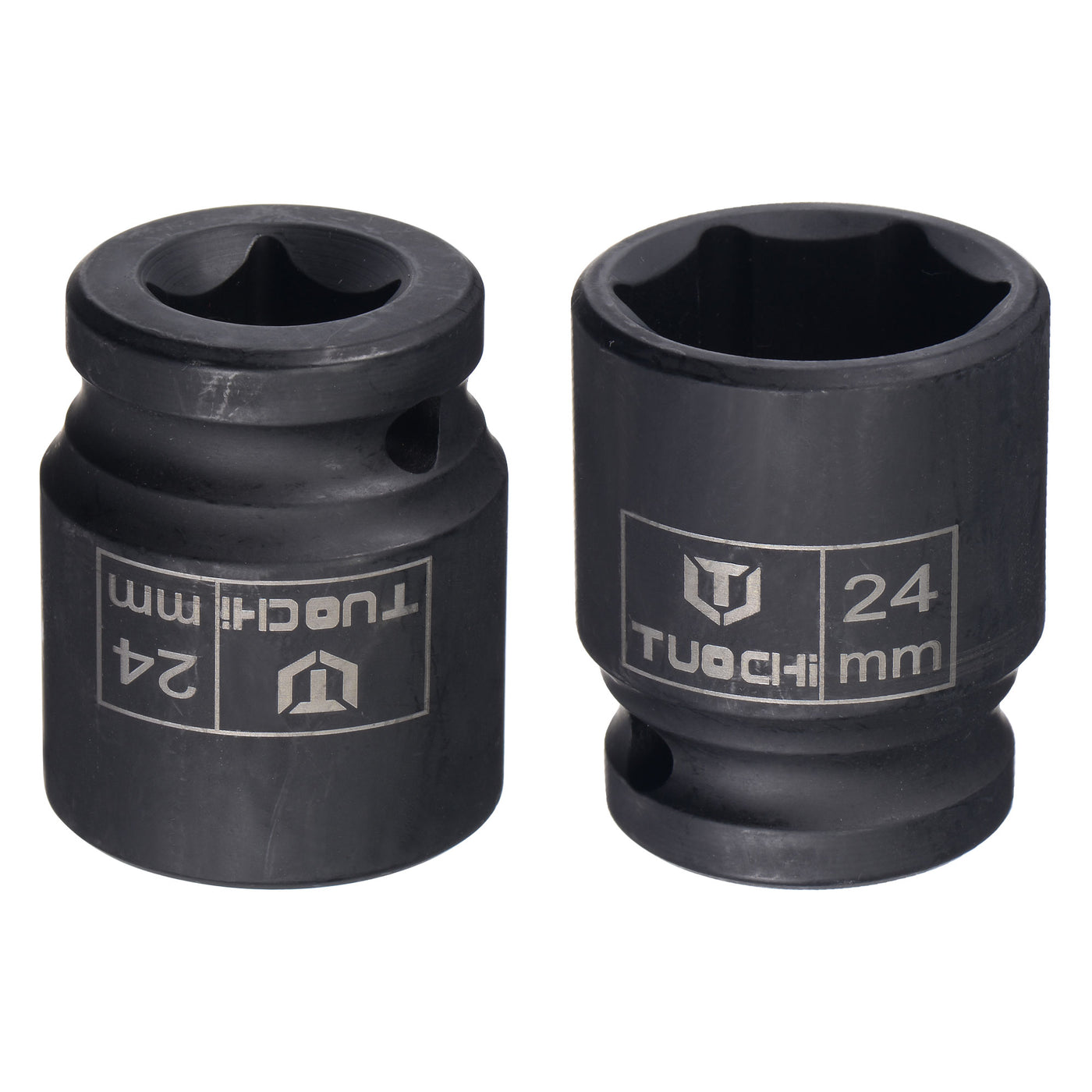 uxcell Uxcell 1/2" Antrieb durch 24mm 6-Punkt Schlagschrauber CR-V Stahl 1,61" Länge flache metrische Größen