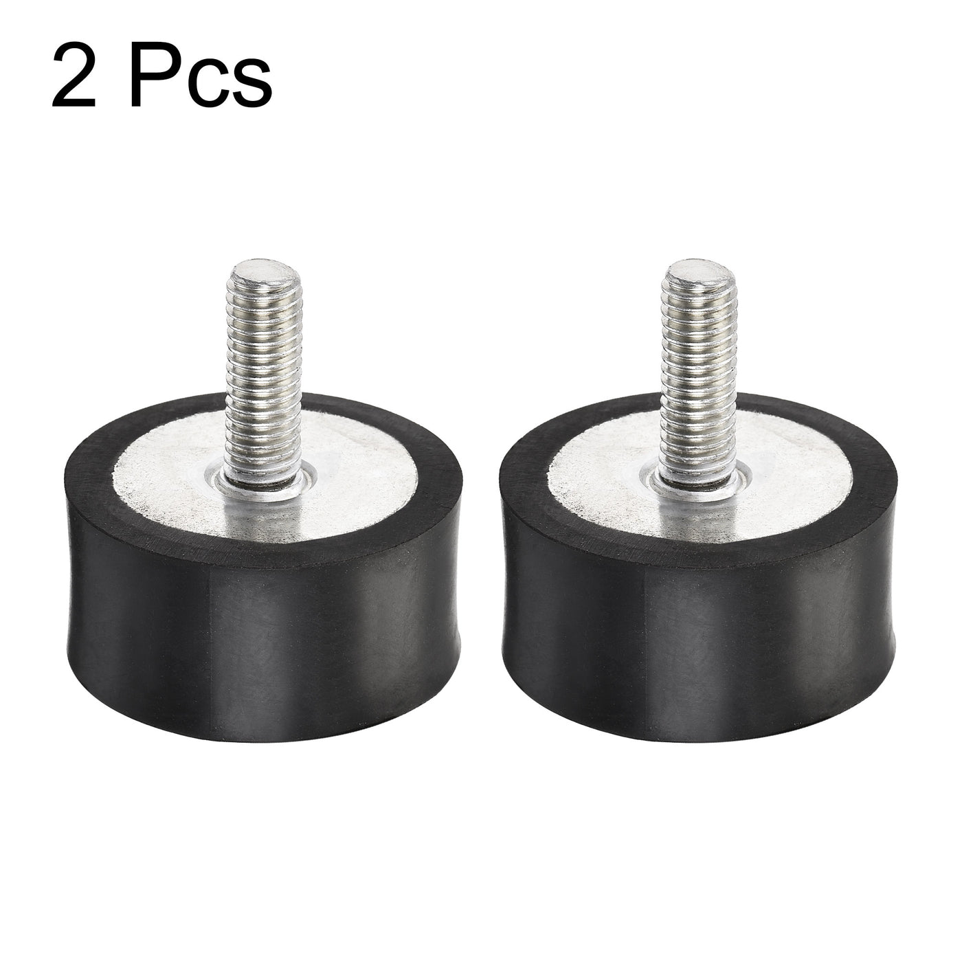 uxcell Uxcell M8 Rubber Mounts, 2pcs Male/Female Shock Absorber, D40mmxH20mm