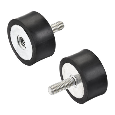 Harfington Uxcell M8 Rubber Mounts, 2pcs Male/Female Shock Absorber, D40mmxH20mm