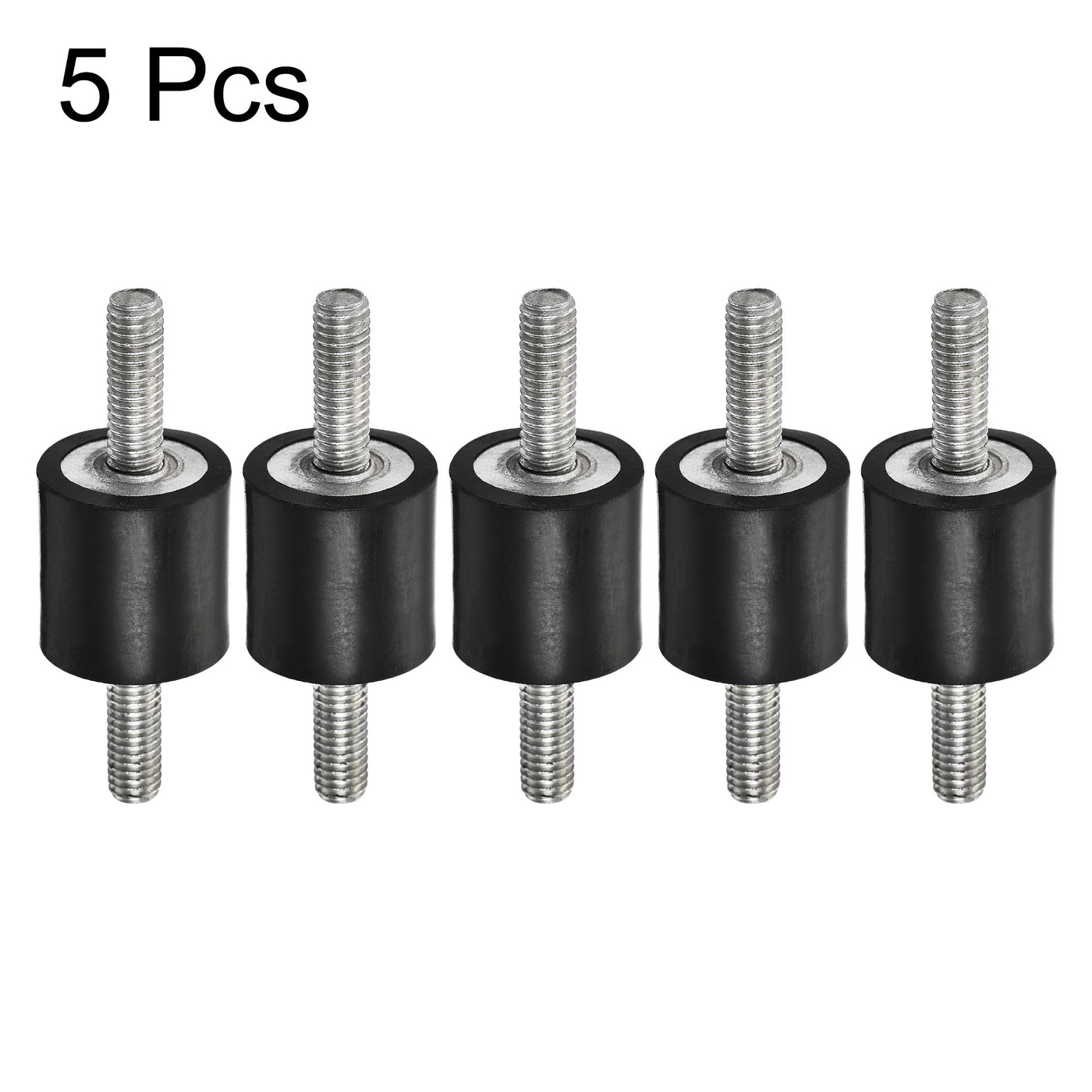 uxcell Uxcell M6 Rubber Mounts, 5pcs Male/Male Shock Absorber, for Motor Generator Compressor Garage Reverse Pump Impact Air Generator Bobbins, D20mmxH20mm