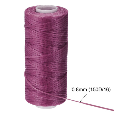 Harfington Uxcell 4Stk Gewachst Leder Nähfaden Satz Flache Polyester Nähgarn für Handnähen 55 Yard 150D/0,8mm (Kalte Farben)