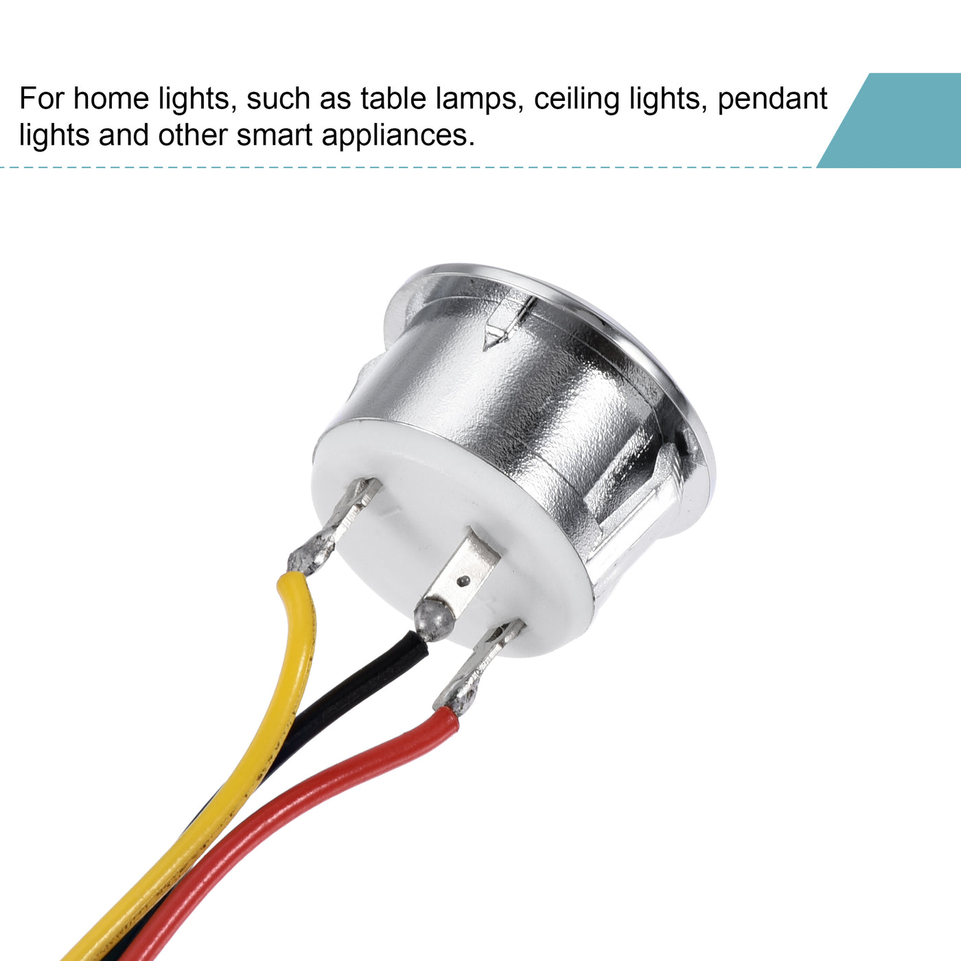 Harfington Touch Switch DC12V 10W With Blue Indicator Light 16mm Mounting Hole  Silver Tone