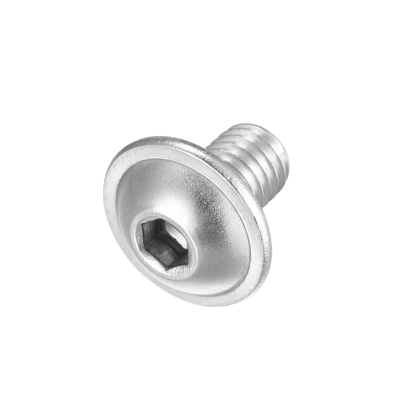 uxcell Uxcell Flanged Button Head Socket Cap Screws, Hex Socket Drive Screw, 304 Stainless Steel Fasteners Bolts