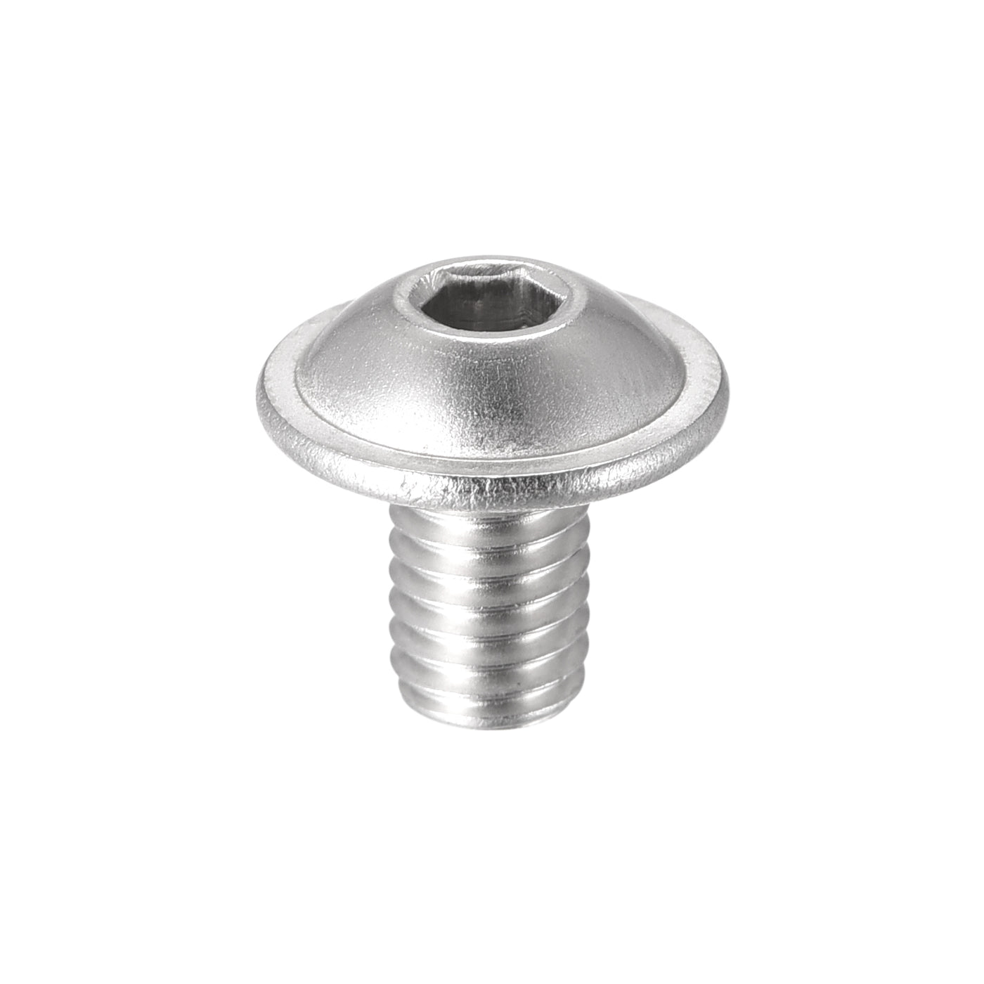 uxcell Uxcell Flanged Button Head Socket Cap Screws, Hex Socket Drive Screw, 304 Stainless Steel Fasteners Bolts