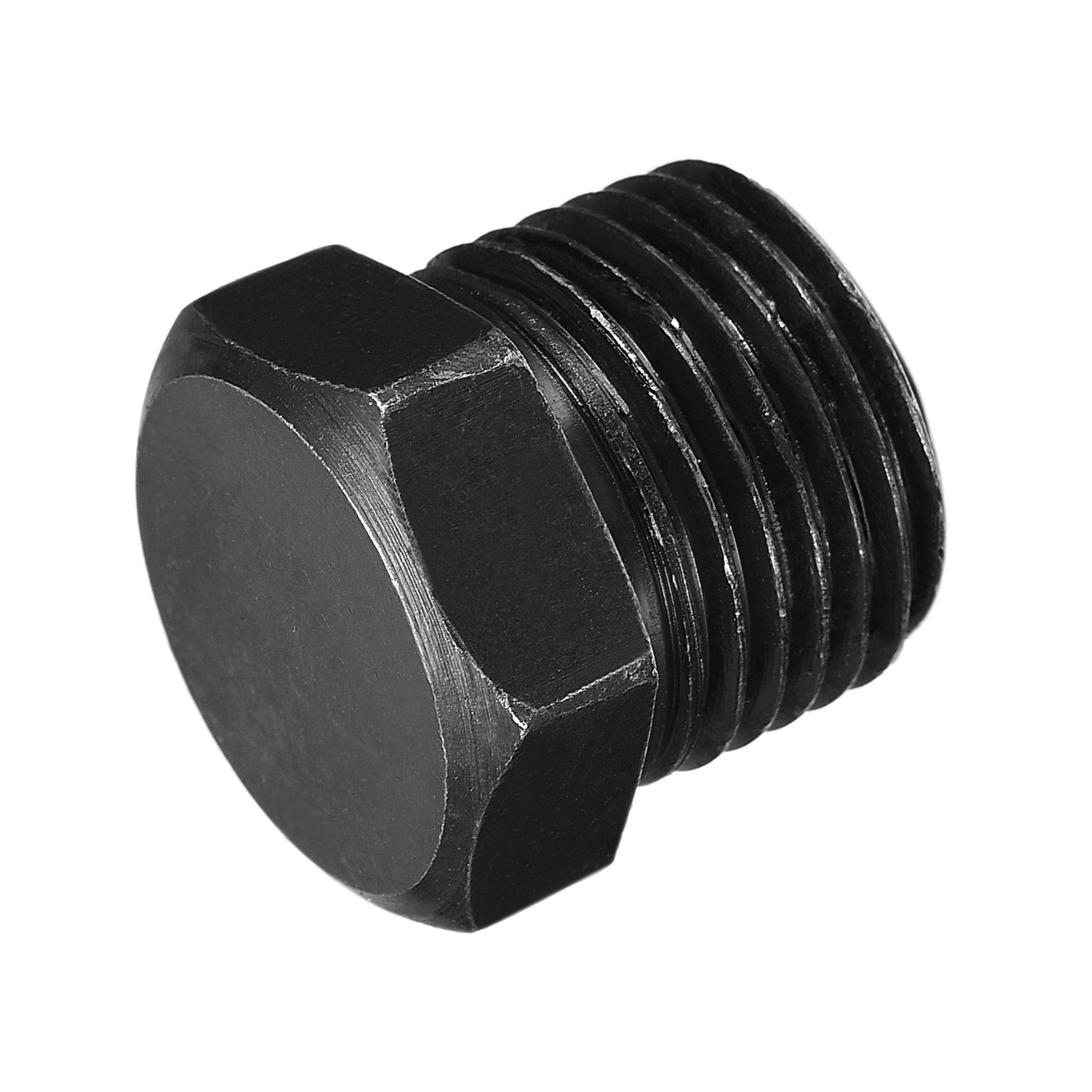 Uxcell Uxcell Outer Hex Head Socket Pipe Fitting Plug 1/4NPT Male Thread Carbon Steel 2Pcs for Terminate Pipe Ends