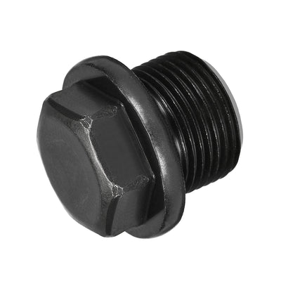 Harfington Uxcell Outer Hex Head Socket Pipe Fitting Plug M33x2 Male Thread Carbon Steel for Terminate Pipe Ends