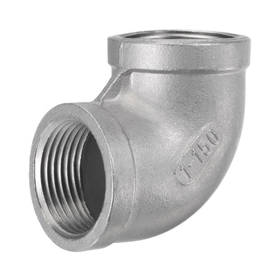 Harfington Uxcell Pipe Fitting Elbow 3/4 NPT Female Thread Hose Connector Adapter, 304 Stainless Steel