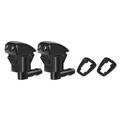 Harfington Front Windshield Wiper Nozzles for Toyota Avalon Prius with Gaskets - Pack of 2 Black