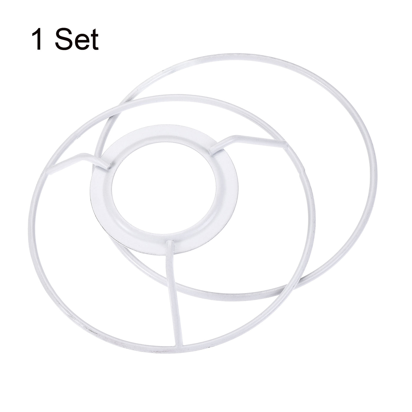 uxcell Uxcell Lamp Shade Ring, 120mm Dia. Lampshade Holder Frame Ring for E26/E27 Lamp Socket, Baked Coating Iron 1 Set