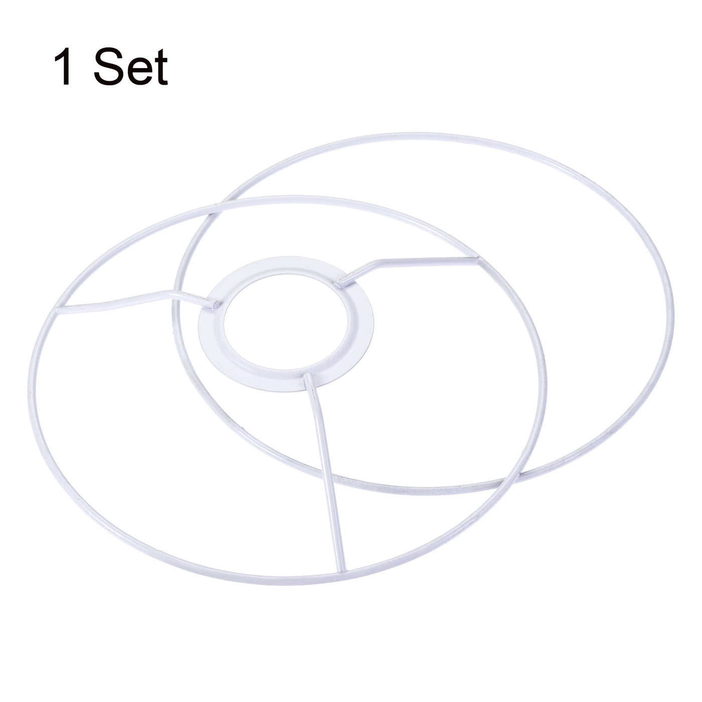 uxcell Uxcell Lamp Shade Ring, 180mm Dia. Lampshade Holder Frame Ring for E26/E27 Lamp Socket, Baked Coating Iron 1 Set