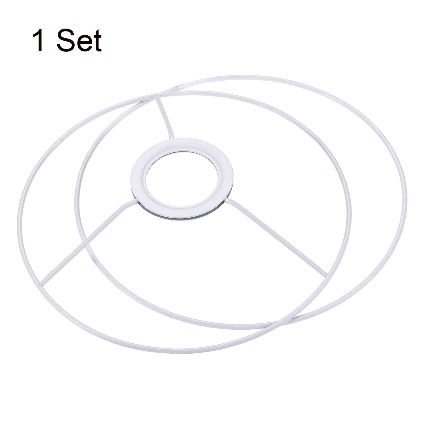 uxcell Uxcell Lamp Shade Ring, 200mm Dia. Lampshade Holder Frame Ring for E26/E27 Lamp Socket, Baked Coating Iron 1 Set