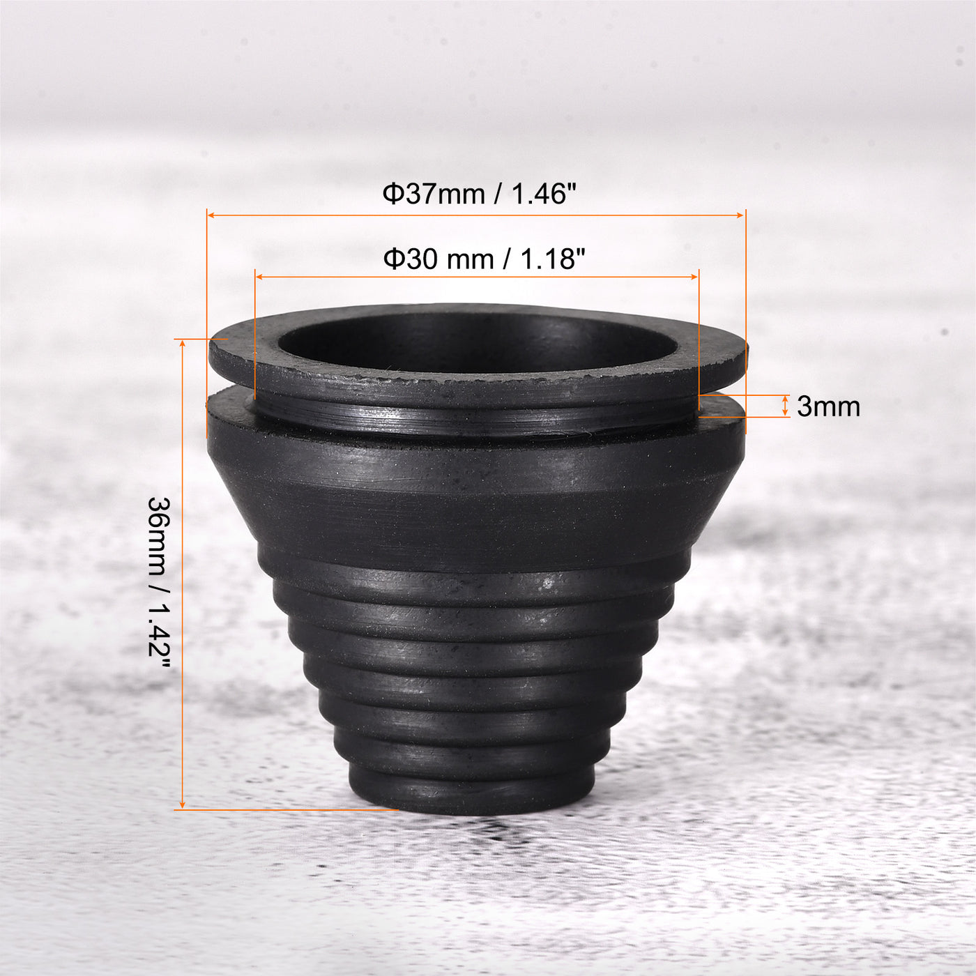 Harfington Rubber Grommet Mount Dia 30 mm Conical for Wire Protect of Thick Plate 4pcs