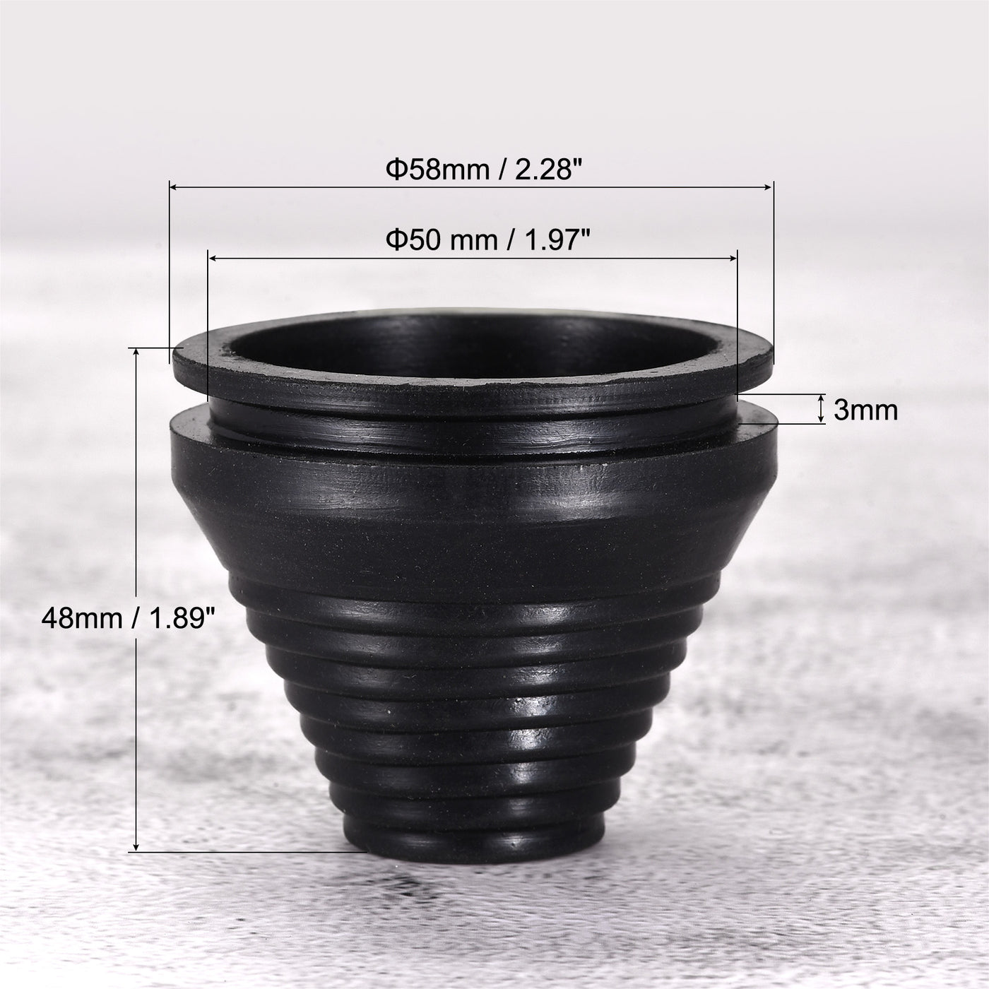 Harfington 4Stk.Gummitülle Drahtschutz dicken Platten Konische Halterung Durchmesser 50mm