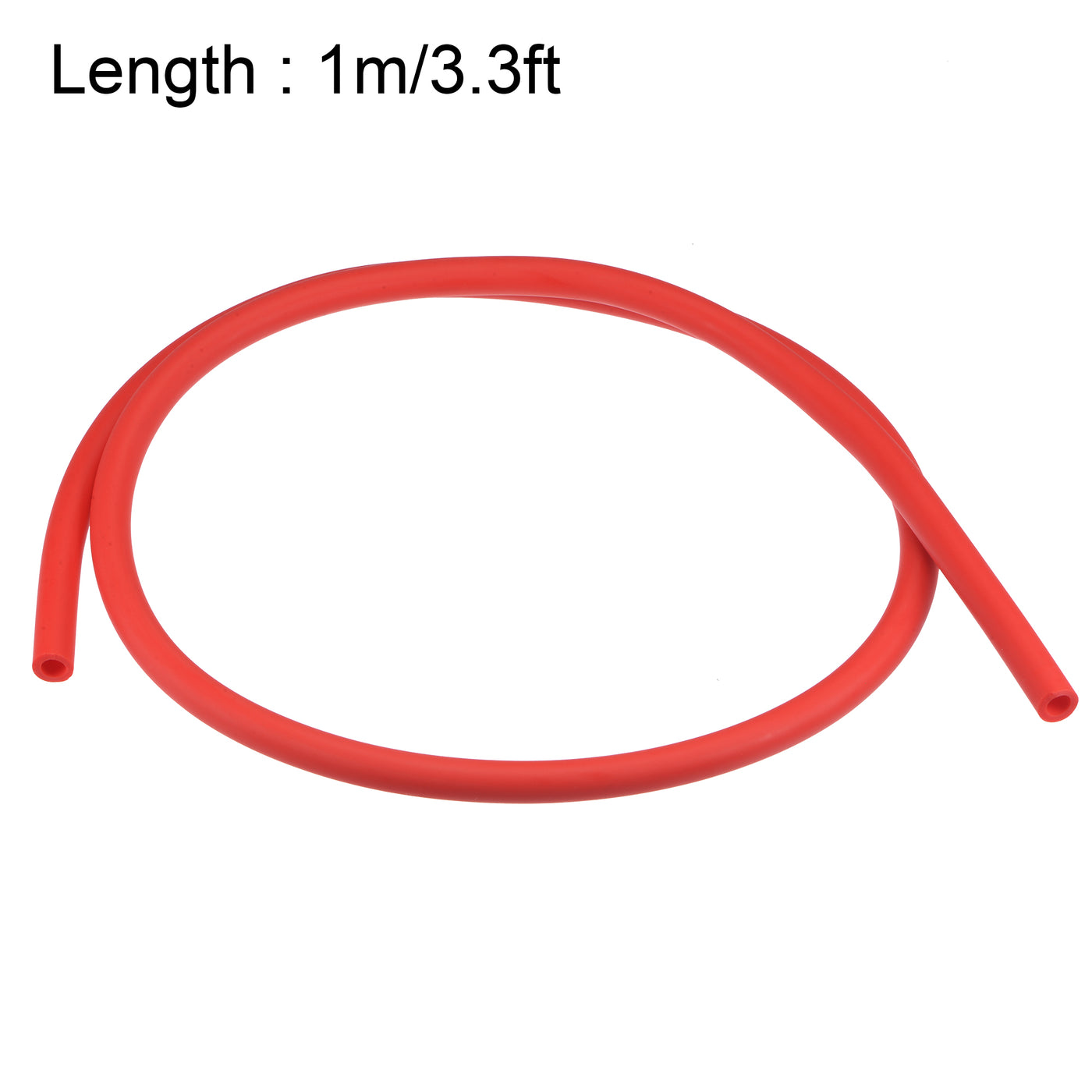 uxcell Uxcell Latexschlauch 6mm ID 10mm OD 1m elastischer Gummischlauch Rot