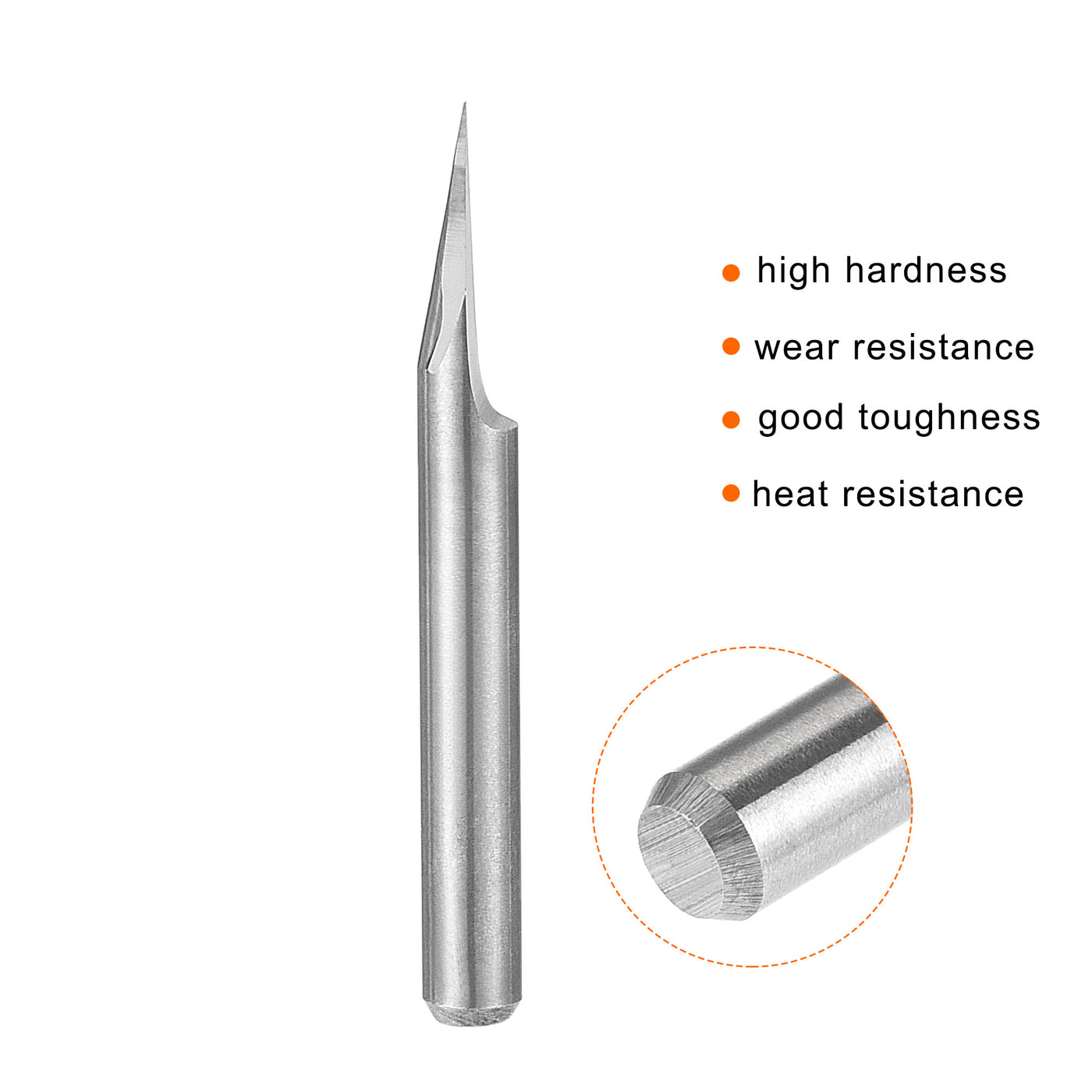 uxcell Uxcell 1/8" Shank 0.1mm Tip 30 Degree Carbide Wood Engraving Bit CNC Router Tool 10pcs