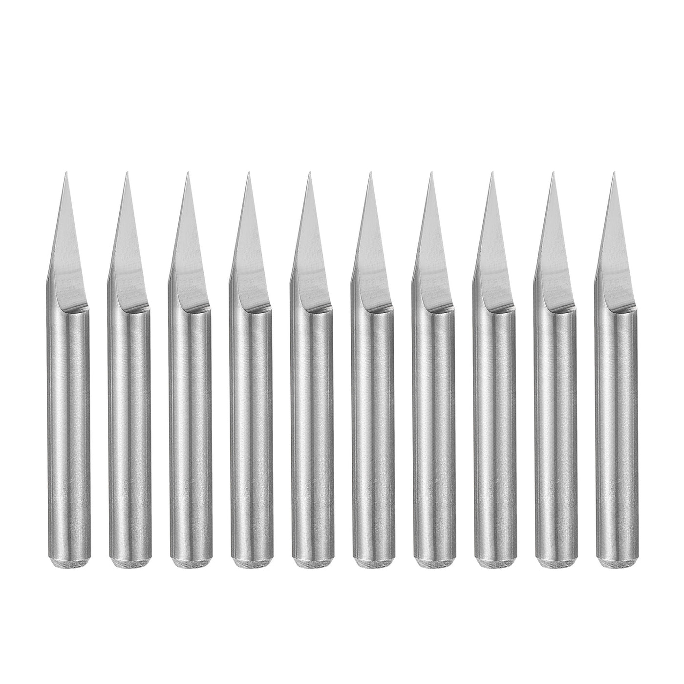 uxcell Uxcell 1/8" Shank 0.1mm Tip 30 Degree Carbide Wood Engraving Bit CNC Router Tool 10pcs