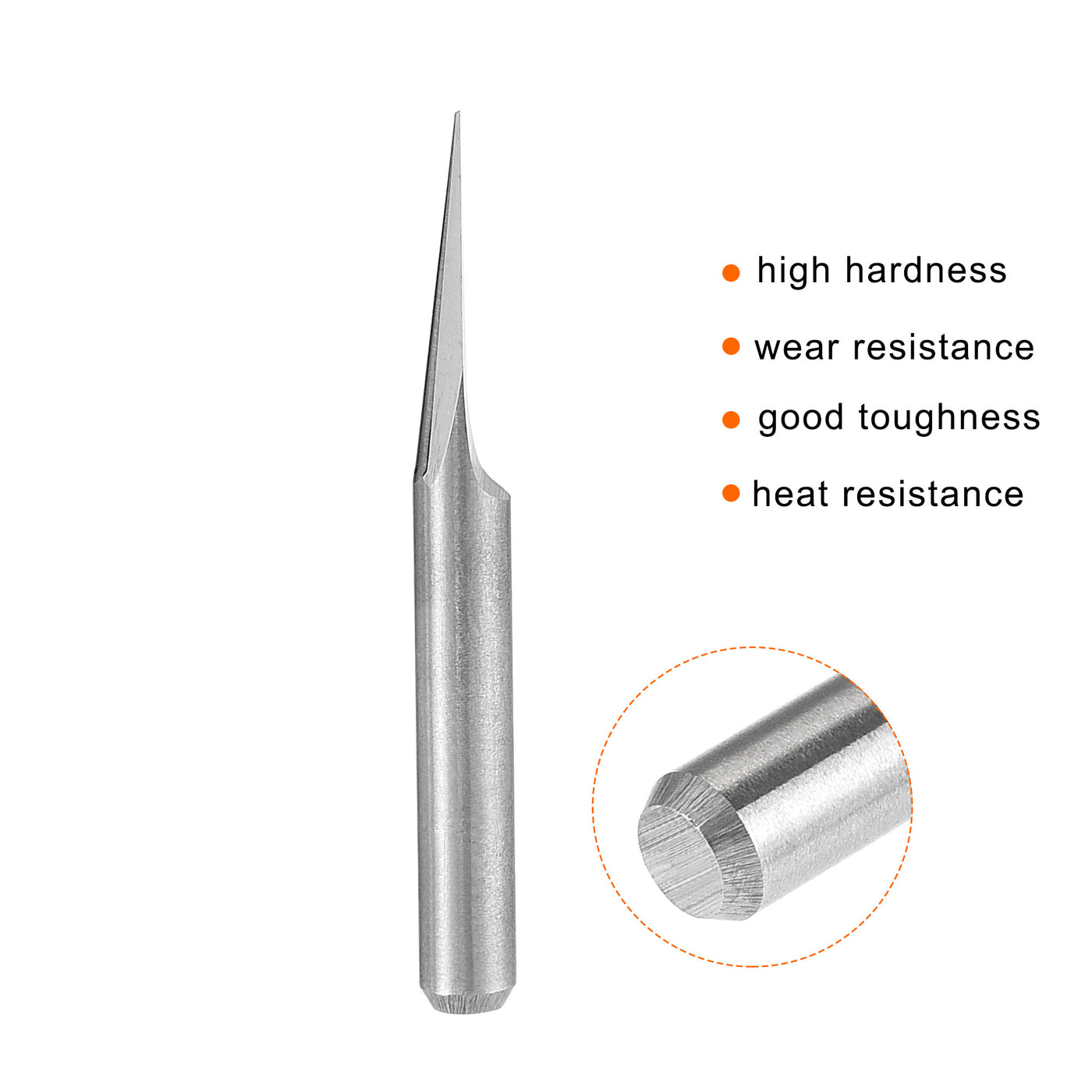 uxcell Uxcell 1/8" Shank 0.4mm Tip 20 Degree Carbide Wood Engraving Bit CNC Router Tool 10pcs