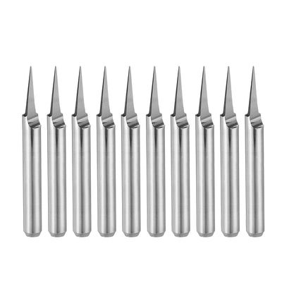 Harfington Uxcell 1/8" Shank 0.2mm Tip 15 Degree Carbide Wood Engraving Bit CNC Router Tool 10pcs