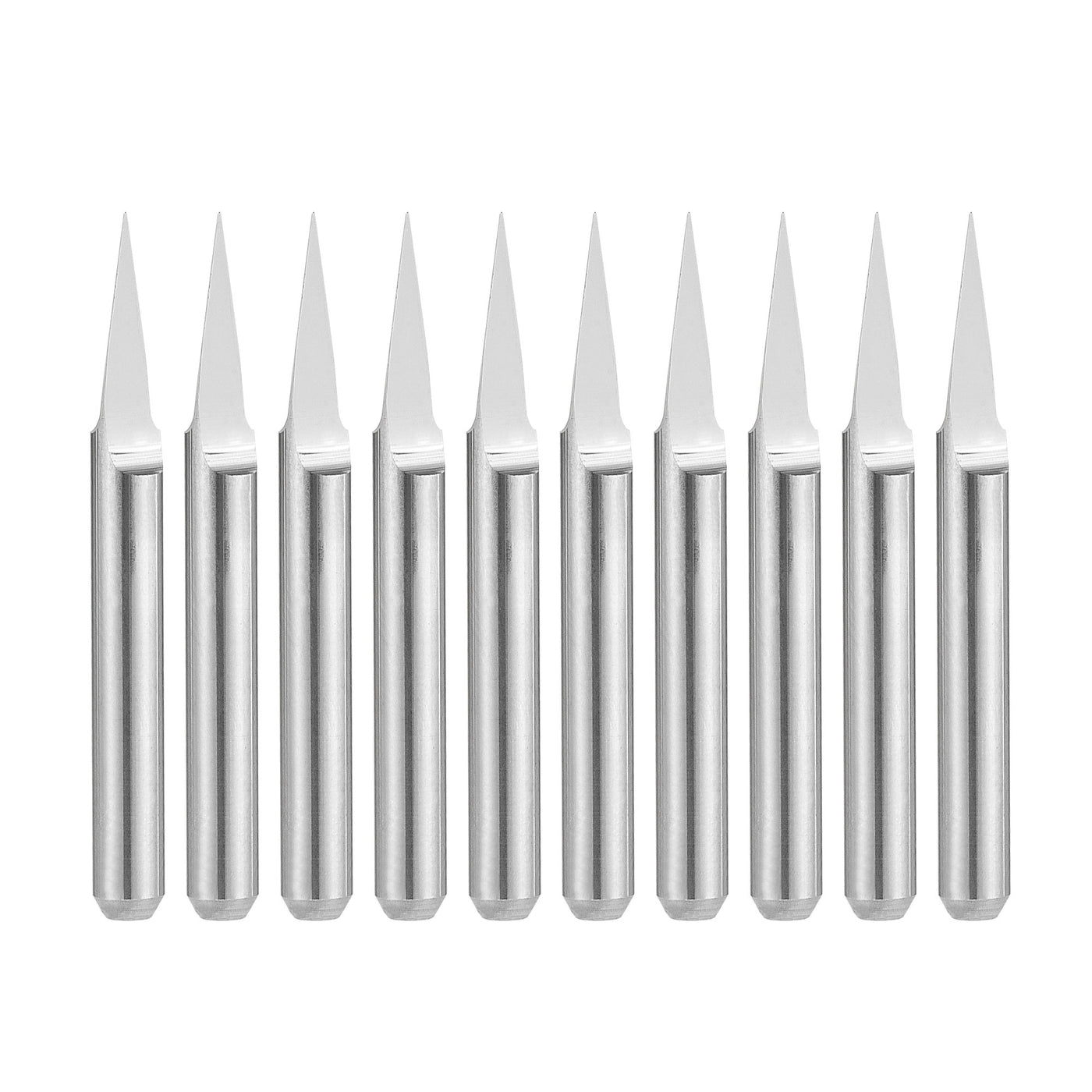 uxcell Uxcell 1/8" Shank 0.1mm Tip 15 Degree Carbide Wood Engraving Bit CNC Router Tool 10pcs