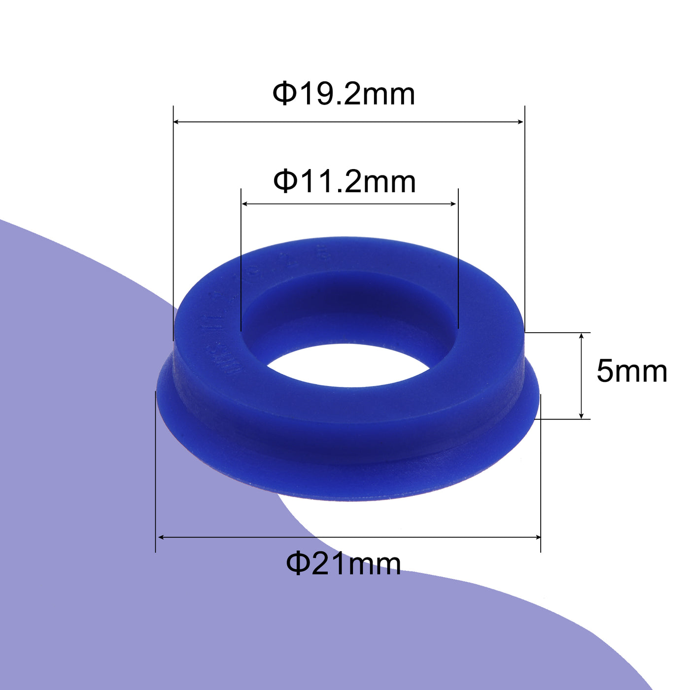 Uxcell Uxcell UHS Radial Shaft Seal 28mm ID x 35.5mm OD x 5mm Width PU Oil Seal, Blue Pack of 10