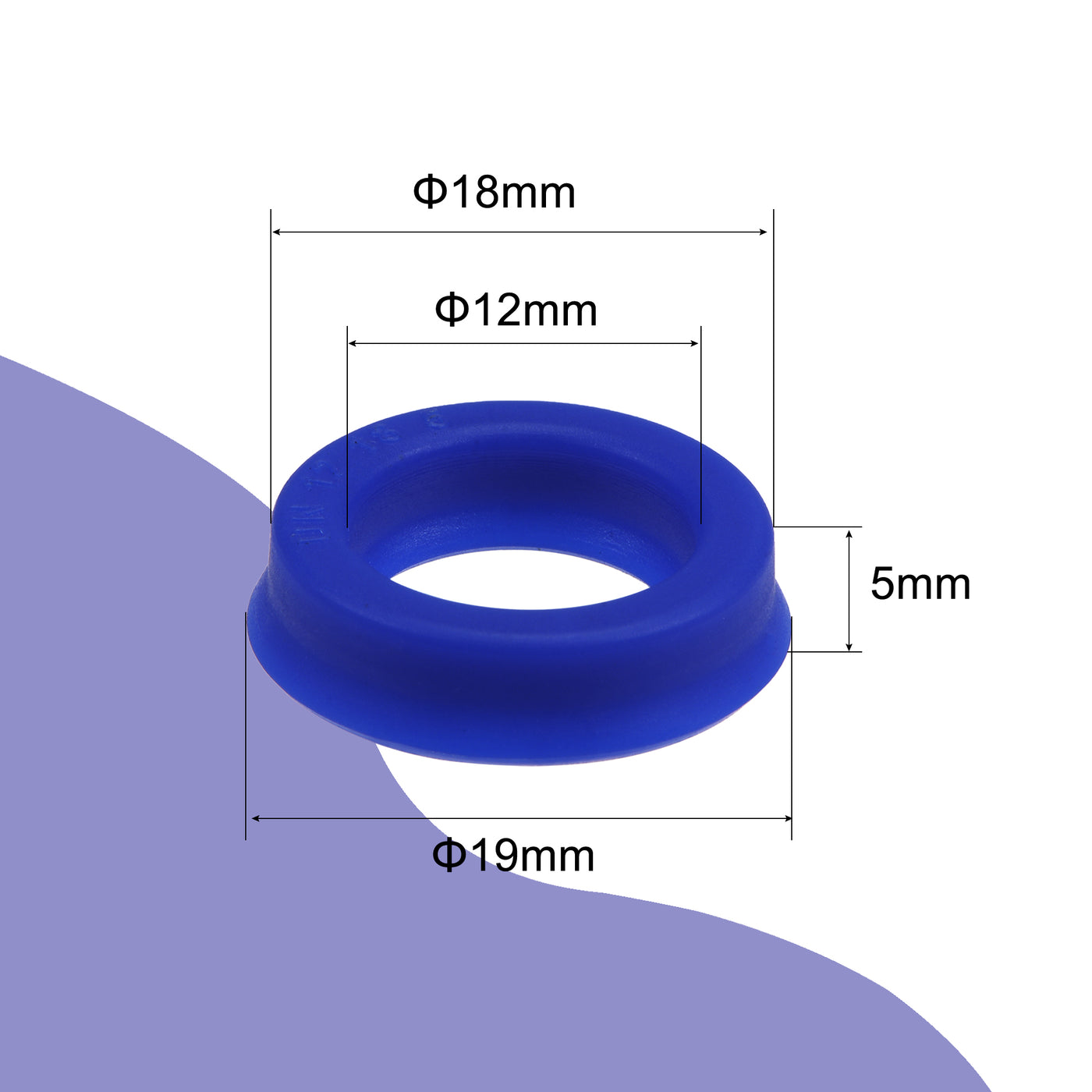 Uxcell Uxcell UN Radial Shaft Seal 18mm ID x 28mm OD x 5mm Width PU Oil Seal, Blue Pack of 2