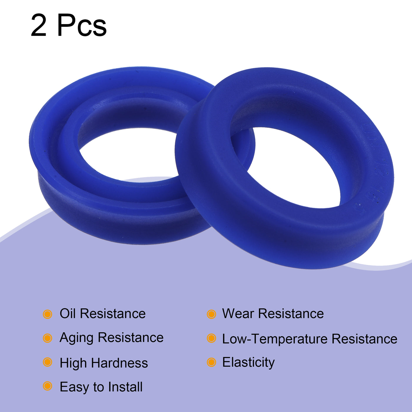 Uxcell Uxcell UN Radial Shaft Seal 18mm ID x 28mm OD x 5mm Width PU Oil Seal, Blue Pack of 2