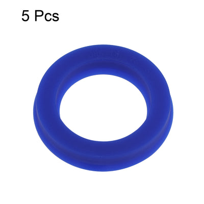 Harfington Uxcell UHS Radial Shaft Seal 18mm ID x 26mm OD x 5mm Width PU Oil Seal, Blue Pack of 5