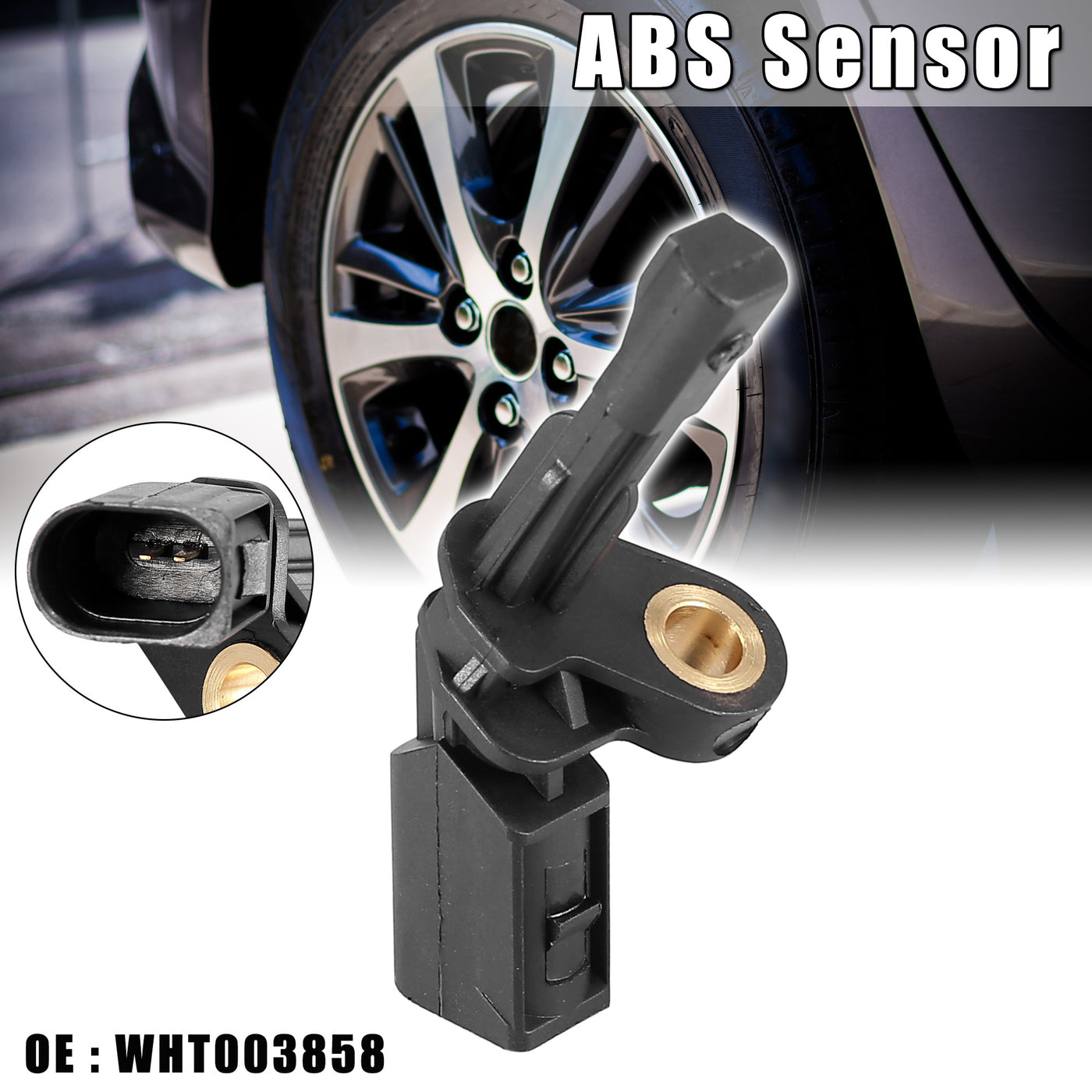 X AUTOHAUX Rear Right ABS Sensor Wheel Speed Sensor for Volkswagen Beetle Golf Jetta for Audi TT A3 Quattro WHT003858 1K0927808