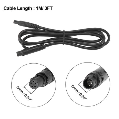 Harfington 5 Pin 3ft 1m Backup Camera Extension Cable Dash Camera Cord Wires Car Rear View Camera