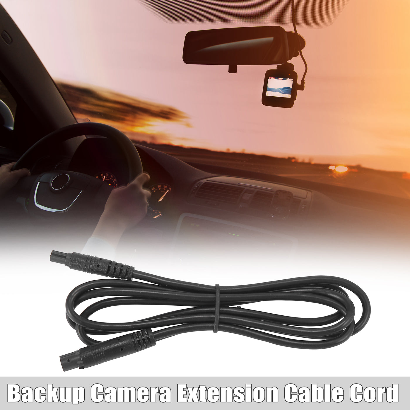 X AUTOHAUX 5 Pin 3ft 1m Backup Camera Extension Cable Dash Camera Cord Wires Car Rear View Camera