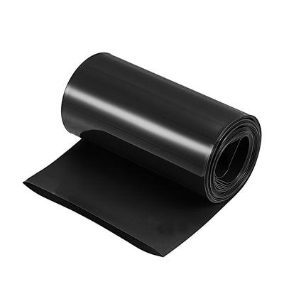 Harfington Battery Wrap PVC Heat Shrink Tubing 58mm Dia 90mm Flat 10 Feet Black Good Insulation for Battery Pack