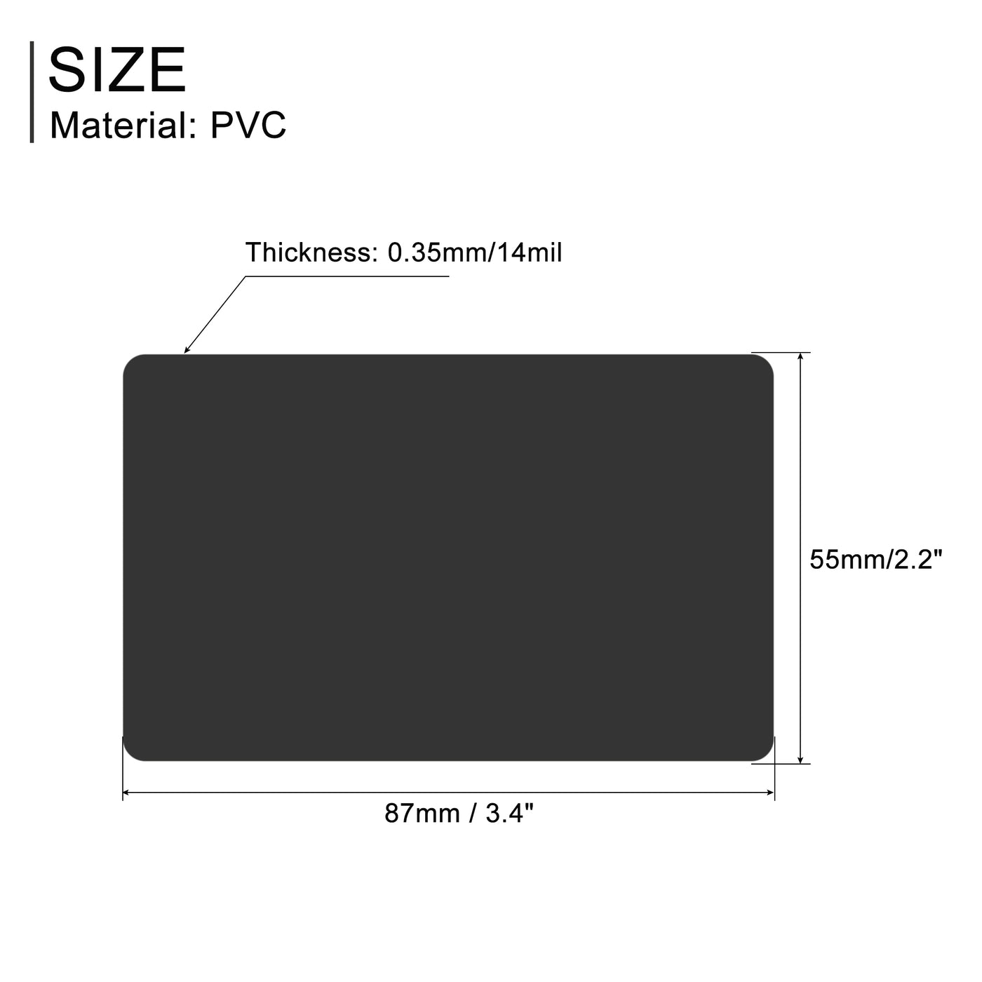 Harfington Blank PVC Card, Plastic Card for ID Badge Printer Graphic Quality