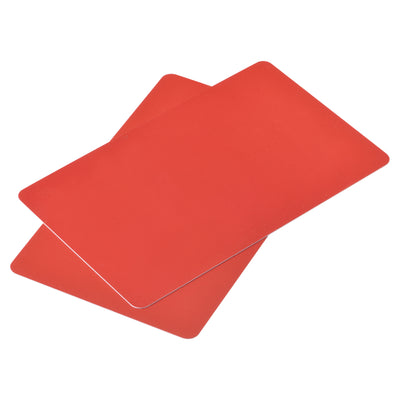 Harfington Blank PVC Cards Red 15mil for ID Badge Printer, Graphic Quality, Pack of 50