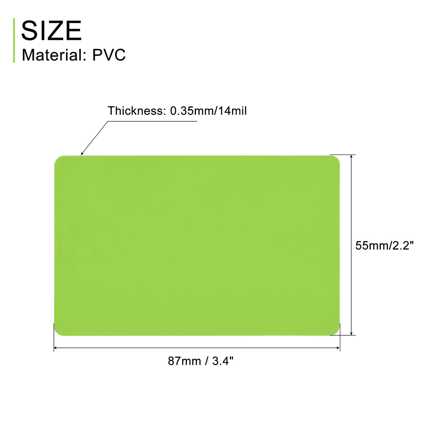 Harfington Blank PVC Card, Plastic Card, for ID Badge Printer Graphic Quality