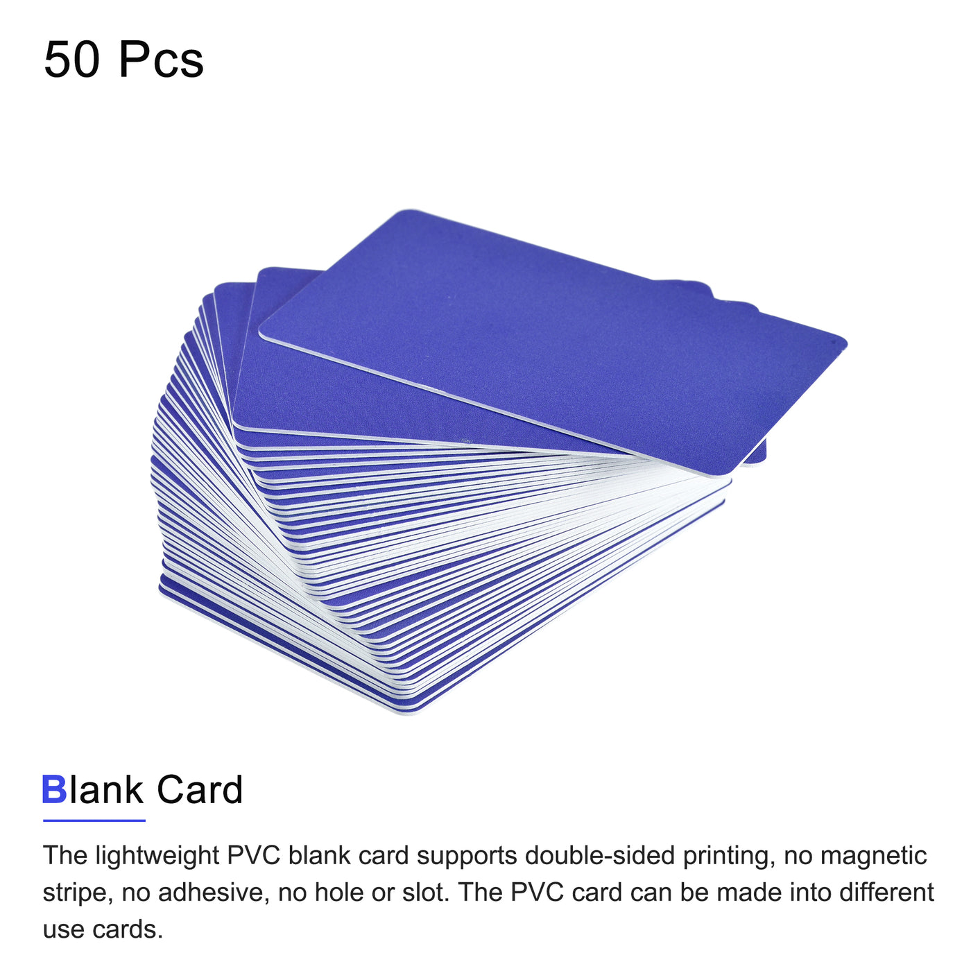 Harfington Blank PVC Cards Plastic Card for ID Badge Printer, Graphic Quality