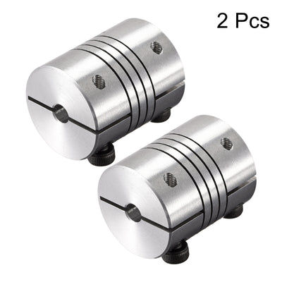 Harfington Uxcell 2PCS Motor Shaft 4mm to 4mm Helical Beam Coupler Coupling 20mm Dia 25mm Length