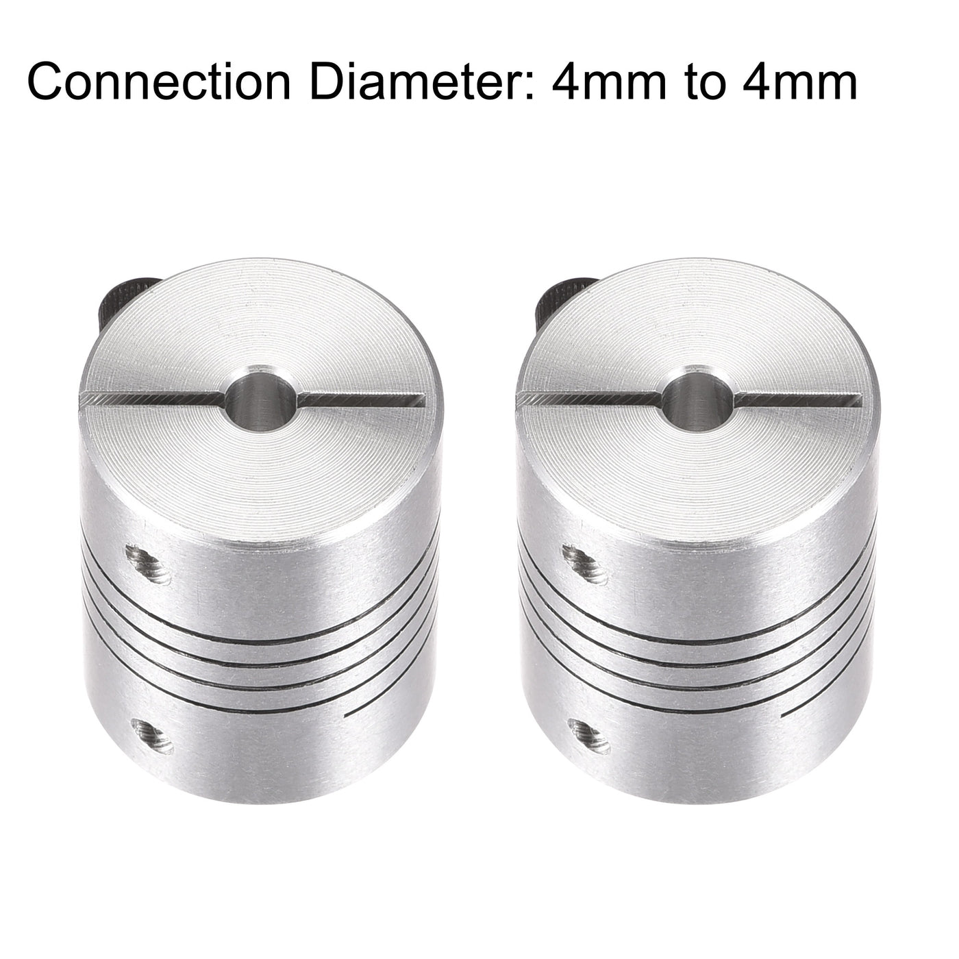 uxcell Uxcell 2PCS Motor Shaft 4mm to 4mm Helical Beam Coupler Coupling 20mm Dia 25mm Length