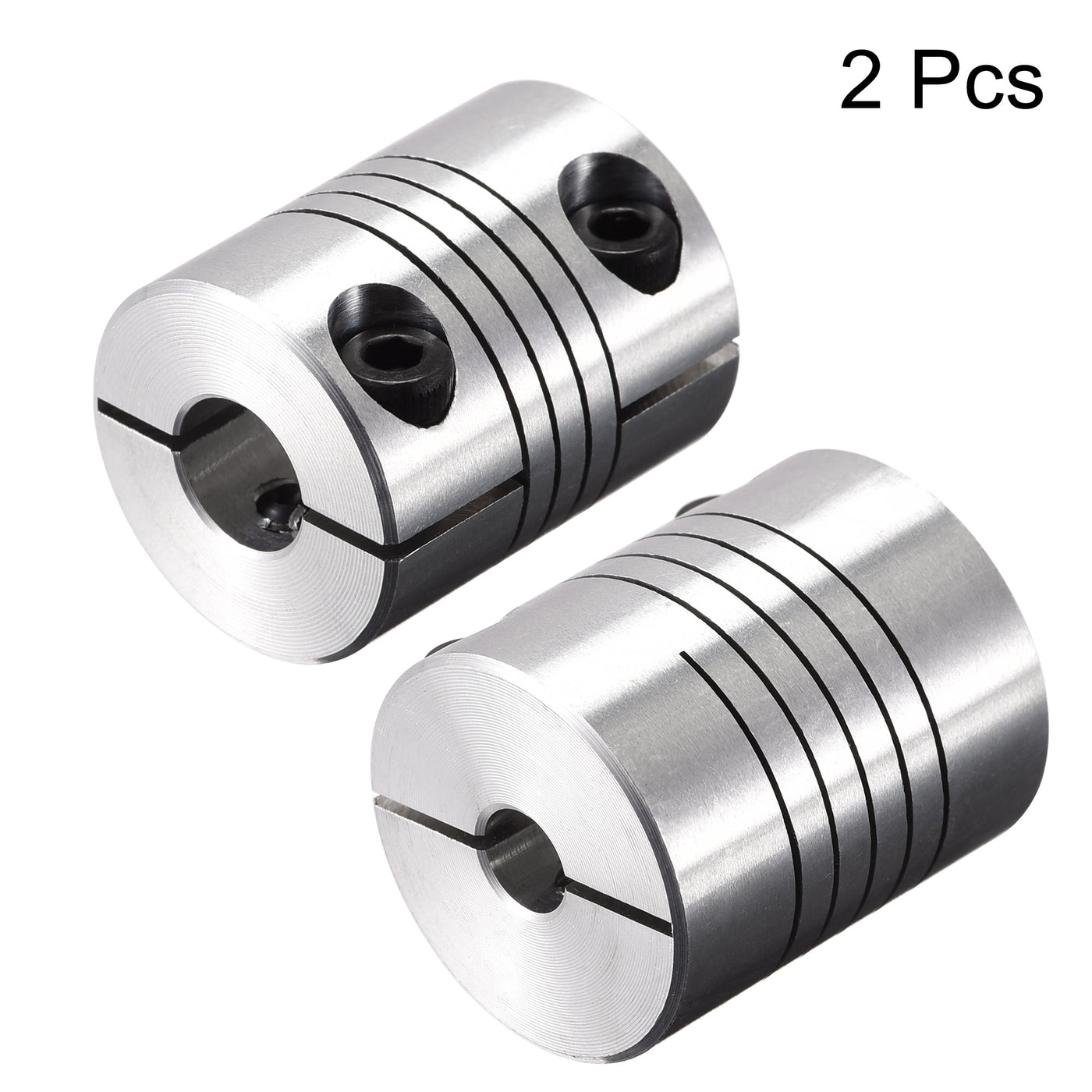 uxcell Uxcell 2PCS Motor Shaft 6mm to 8mm Helical Beam Coupler Coupling 20mm Dia 25mm Length