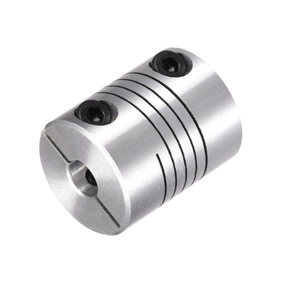 Harfington Uxcell 2PCS Motor Shaft 6mm to 8mm Helical Beam Coupler Coupling 20mm Dia 25mm Length